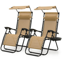 Montreal set of 2 best sale deluxe gravity sun loungers